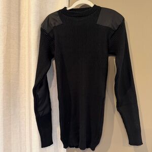 Black Military Army/Navy Commando Sweater Crew neck, Size X-Large
